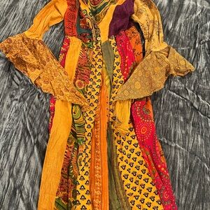 Colorful Bohemian Maxi Kimono